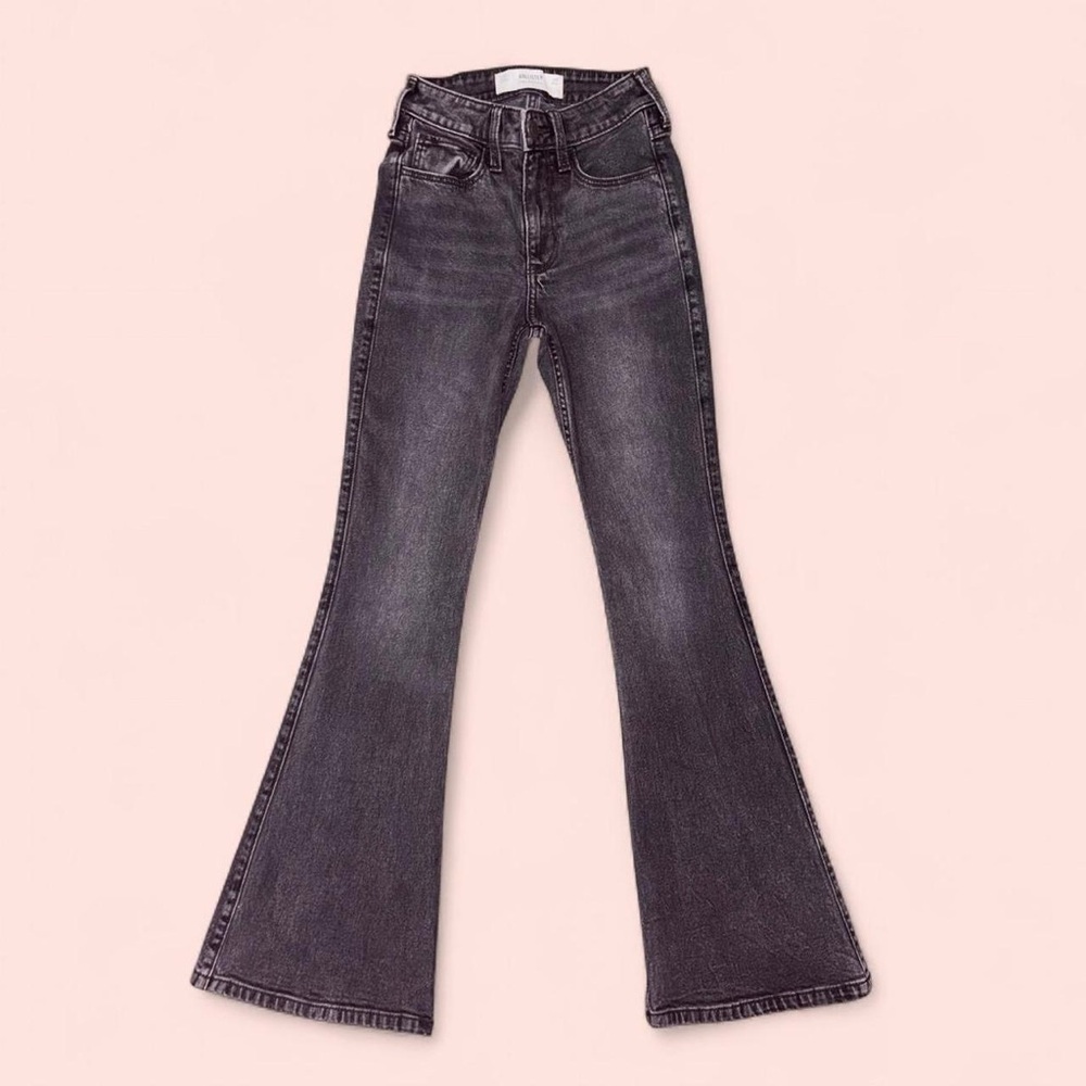 Hollister Black High Rise Flare Jeans